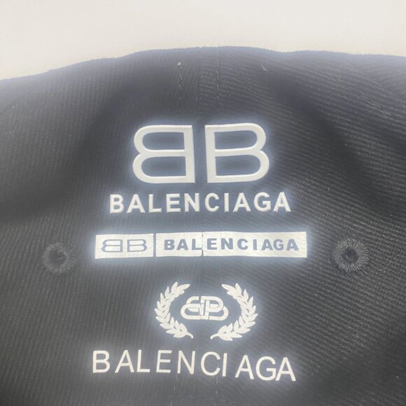 Balenciaga Black Multi Logo International One Size Cap - AUTHENTIC - Picture 2 of 5